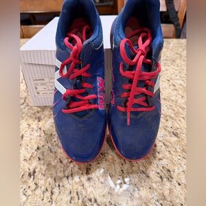 New Balance Kids Navy and Pink LIMITED EDITION baseball Cleats